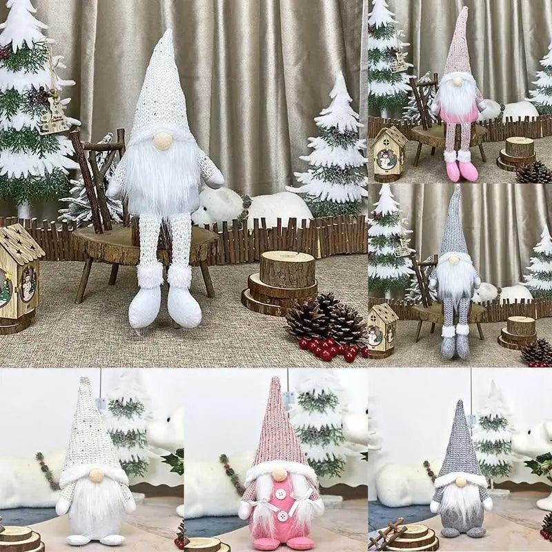 Poupée sans visage de Noël élégante - Décoration de maison pour les fêtes