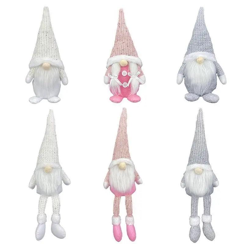 Poupée sans visage de Noël élégante - Décoration de maison pour les fêtes
