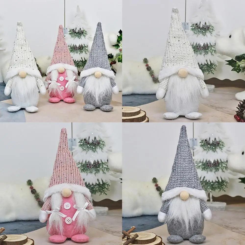 Poupée sans visage de Noël élégante - Décoration de maison pour les fêtes