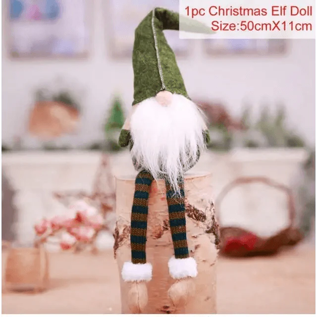 Poupée sans visage de Noël élégante - Décoration de maison pour les fêtes