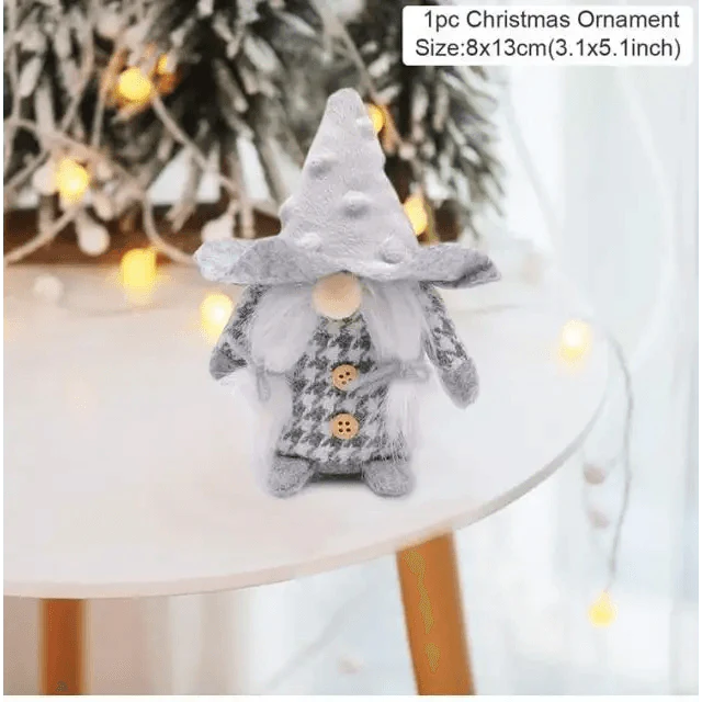 Poupée sans visage de Noël élégante - Décoration de maison pour les fêtes