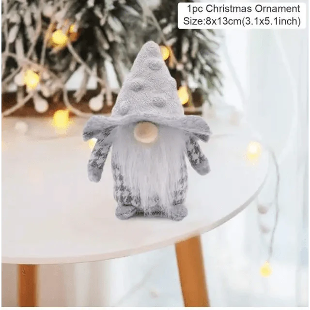 Poupée sans visage de Noël élégante - Décoration de maison pour les fêtes