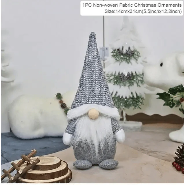 Poupée sans visage de Noël élégante - Décoration de maison pour les fêtes