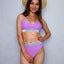 Elegant High Waist Black Bikini Set for Women