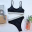 Elegant High Waist Black Bikini Set for Women