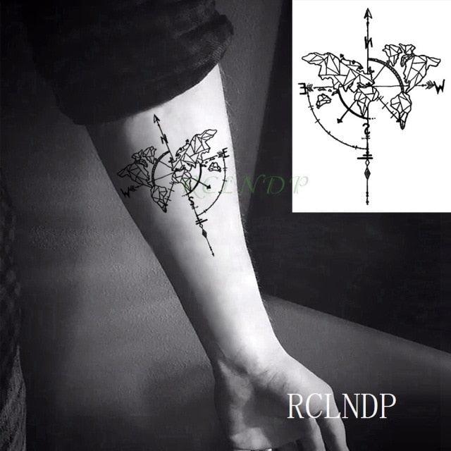 Elegant Black Waterproof Temporary Tattoo Stickers