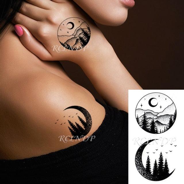 Elegant Black Waterproof Temporary Tattoo Stickers