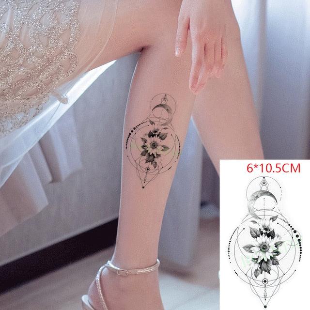 Elegant Black Waterproof Temporary Tattoo Stickers