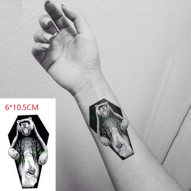 Elegant Black Waterproof Temporary Tattoo Stickers