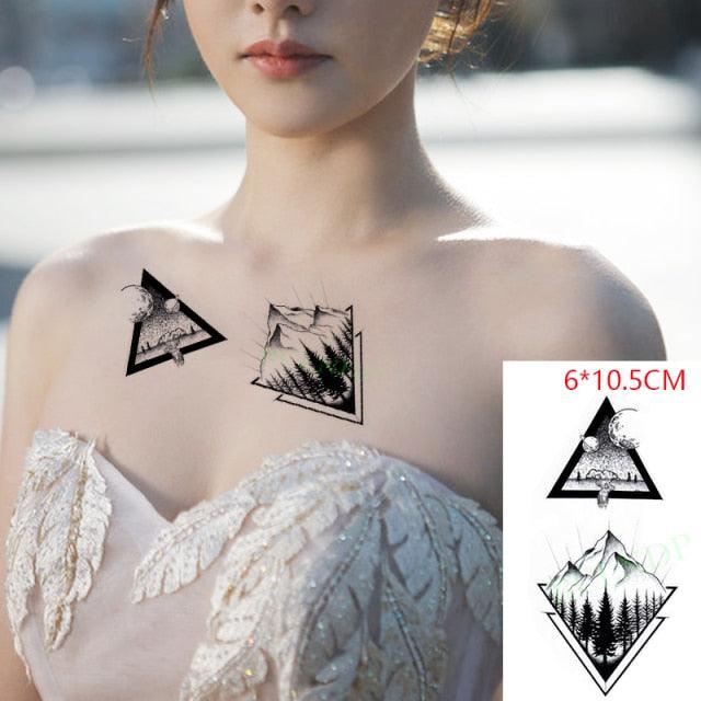 Elegant Black Waterproof Temporary Tattoo Stickers