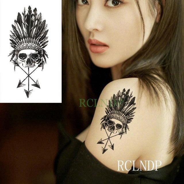 Elegant Black Waterproof Temporary Tattoo Stickers