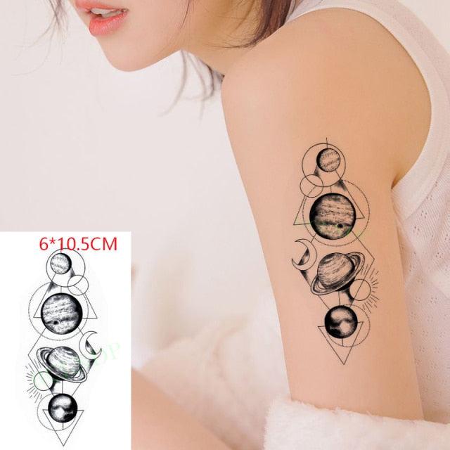 Elegant Black Waterproof Temporary Tattoo Stickers
