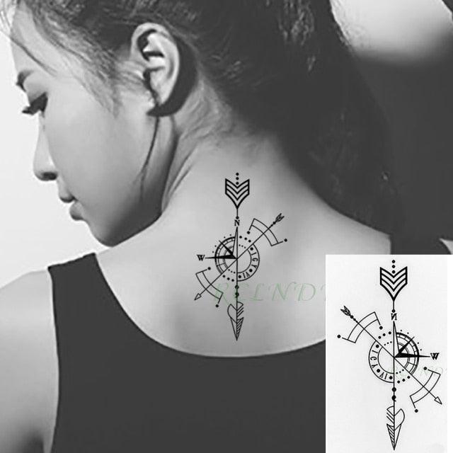 Elegant Black Waterproof Temporary Tattoo Stickers
