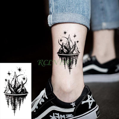 Elegant Black Waterproof Temporary Tattoo Stickers