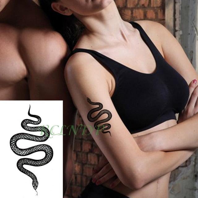Elegant Black Waterproof Temporary Tattoo Stickers