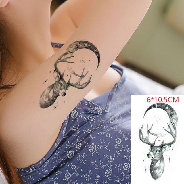 Elegant Black Waterproof Temporary Tattoo Stickers