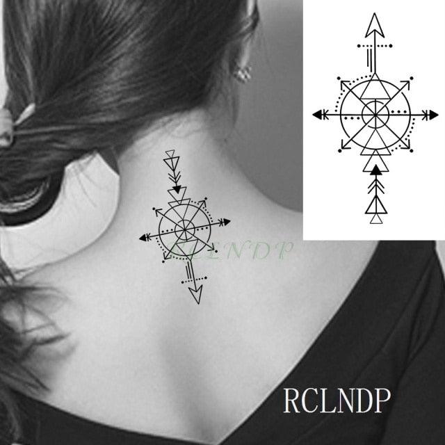 Elegant Black Waterproof Temporary Tattoo Stickers