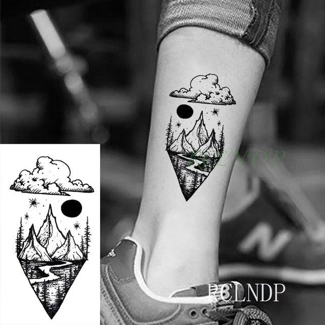 Elegant Black Waterproof Temporary Tattoo Stickers