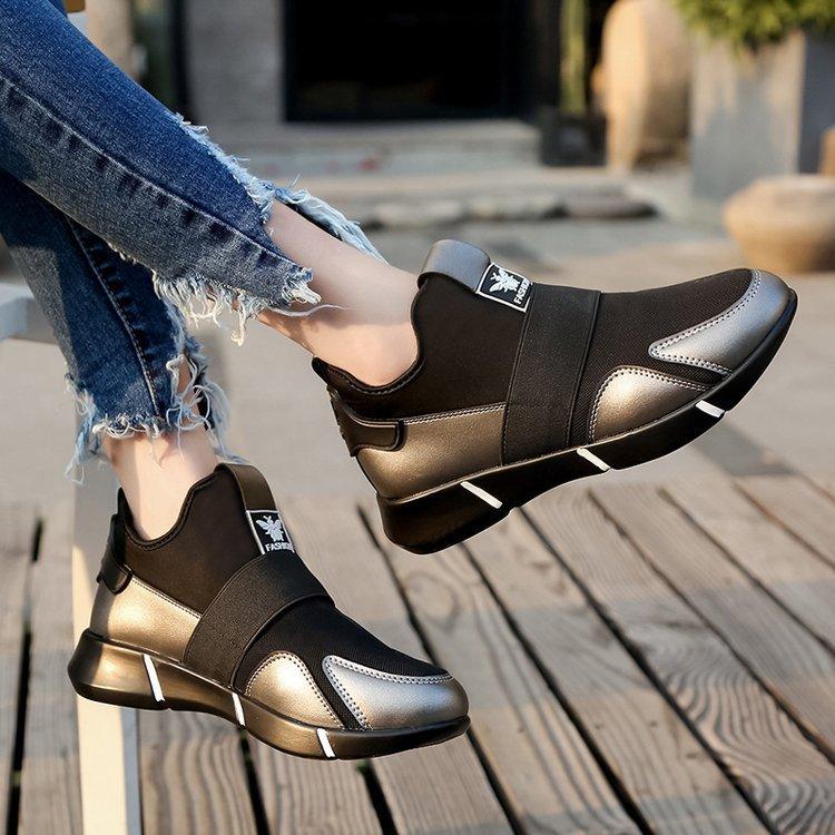 Elegant Black Women's Sneakers - Lightweight Casual Shoes