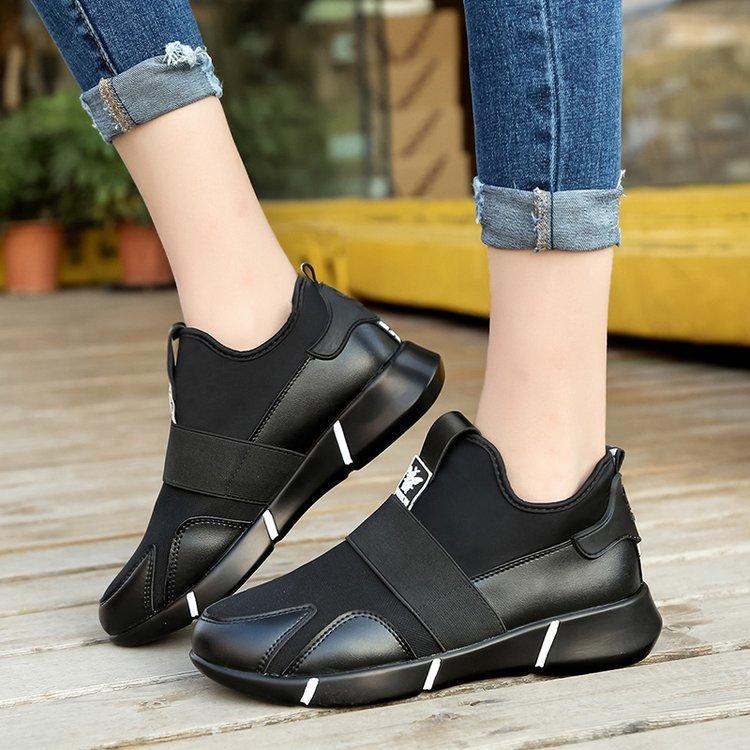 Elegant Black Women's Sneakers - Lightweight Casual Shoes
