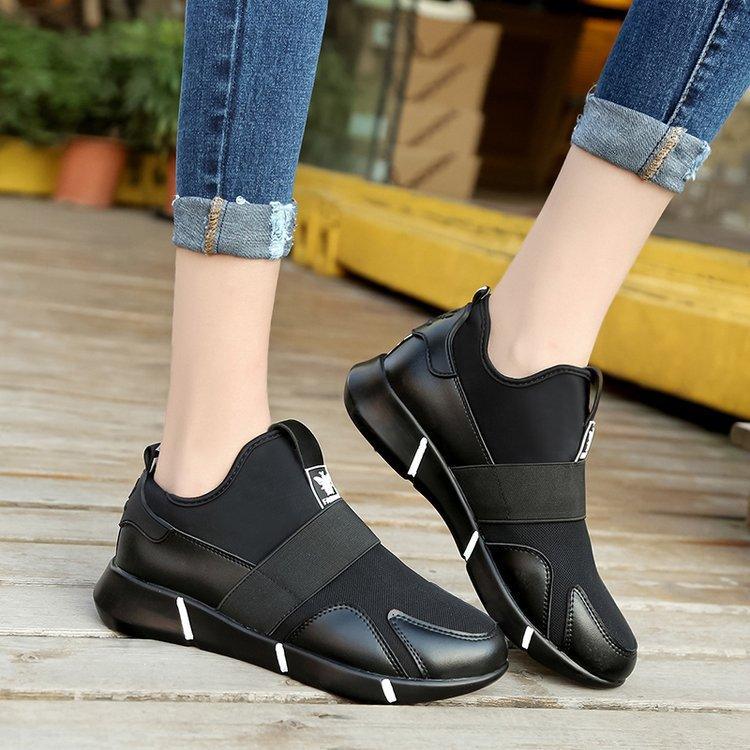 Elegant Black Women's Sneakers - Lightweight Casual Shoes