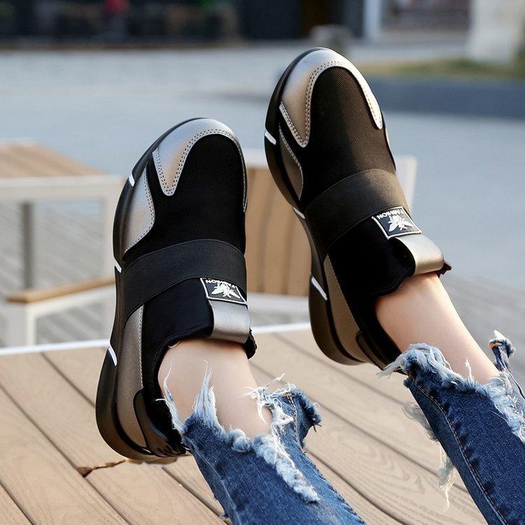 Elegant Black Women's Sneakers - Lightweight Casual Shoes