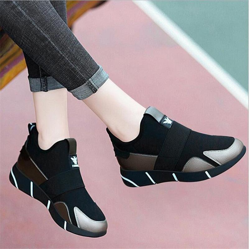 Elegant Black Women's Sneakers - Lightweight Casual Shoes