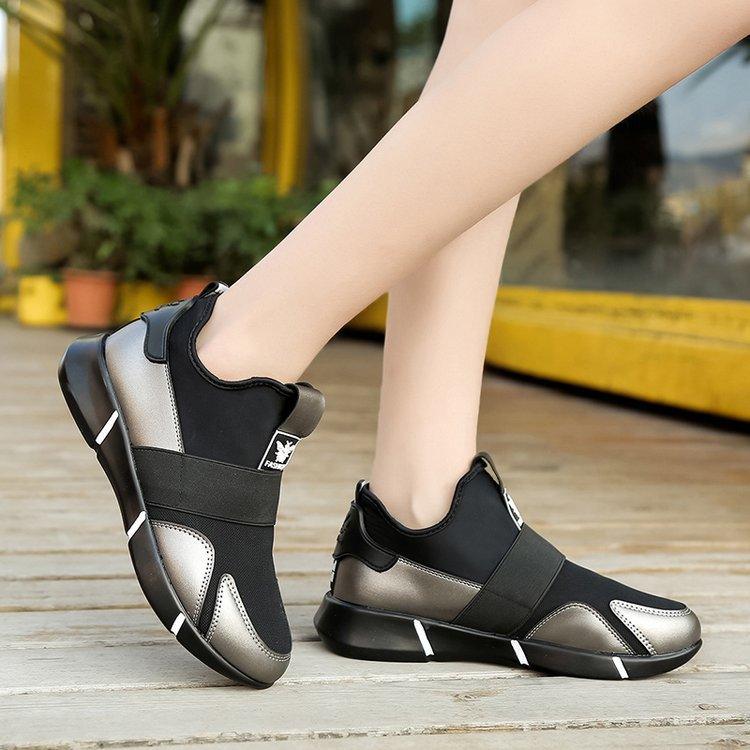 Elegant Black Women's Sneakers - Lightweight Casual Shoes