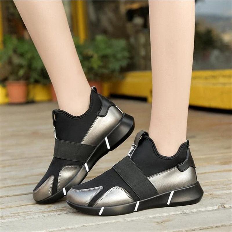 Elegant Black Women's Sneakers - Lightweight Casual Shoes