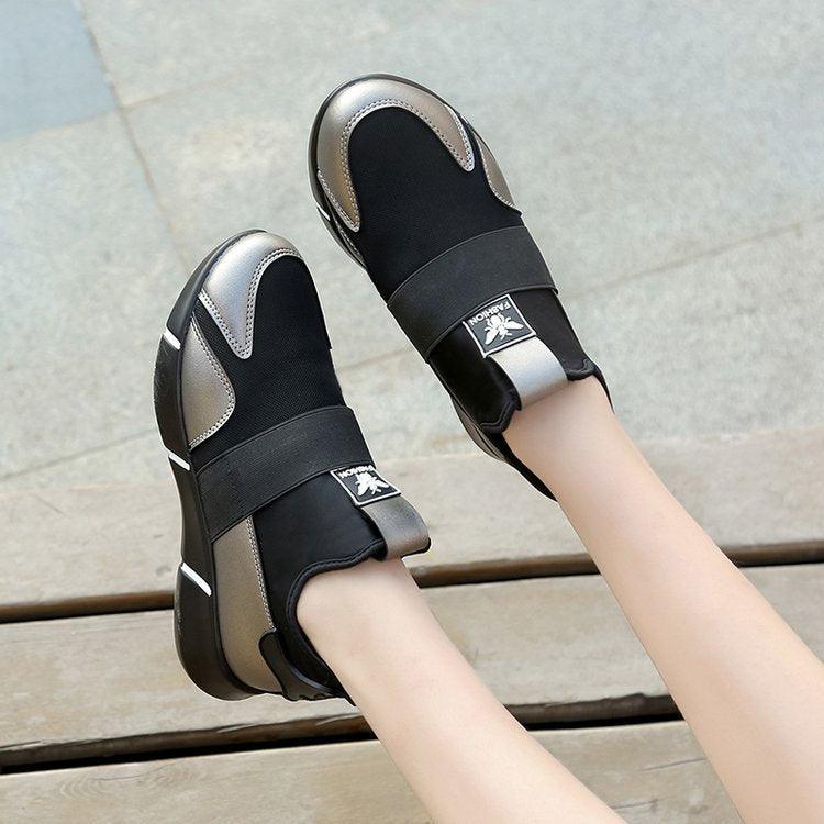 Elegant Black Women's Sneakers - Lightweight Casual Shoes