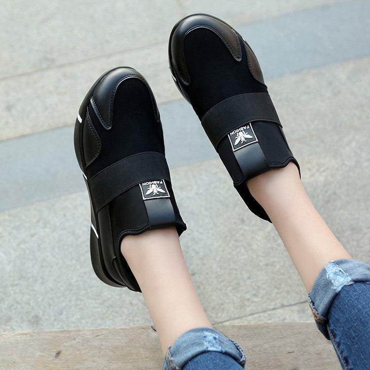 Elegant Black Women's Sneakers - Lightweight Casual Shoes
