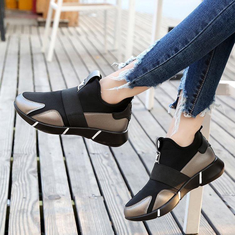 Elegant Black Women's Sneakers - Lightweight Casual Shoes