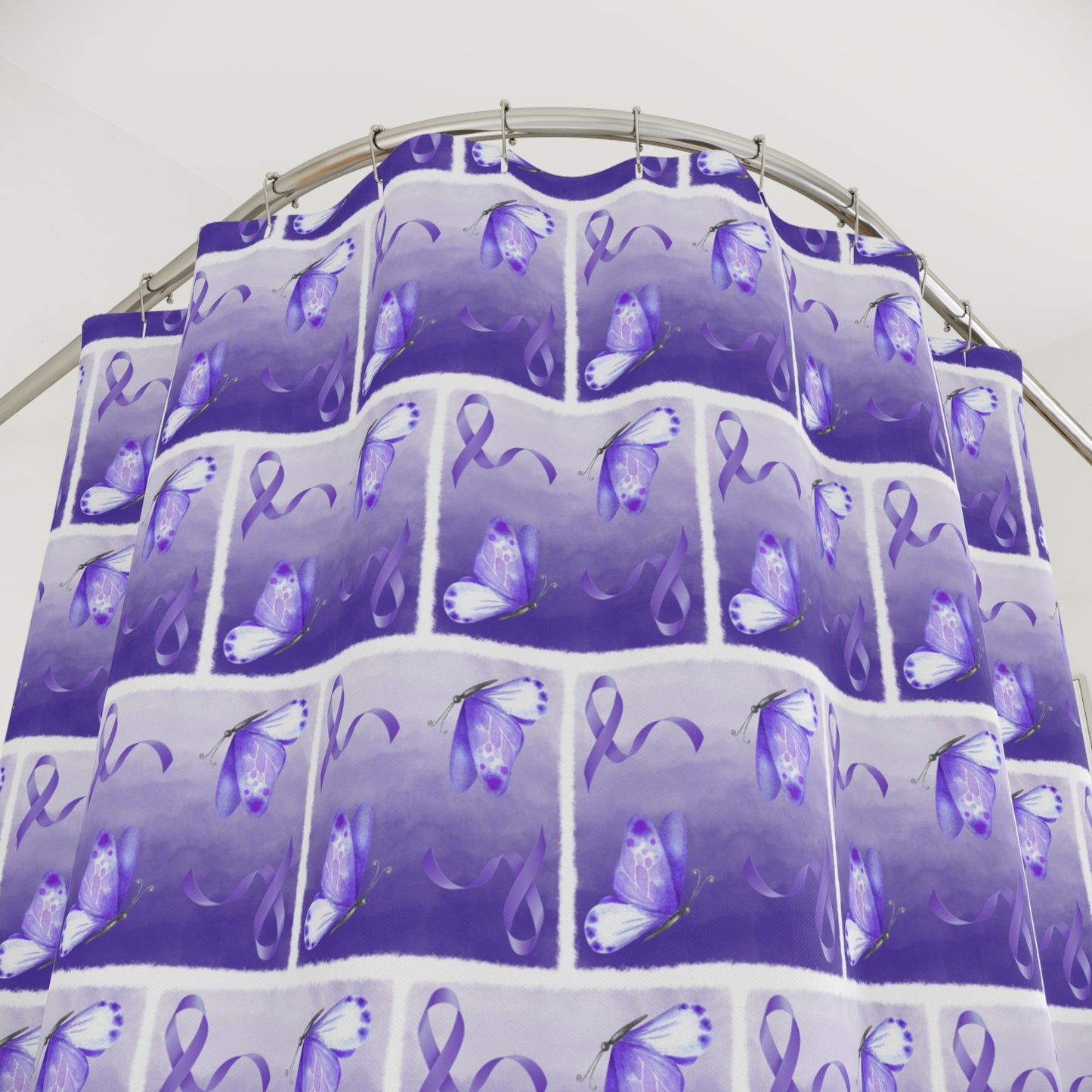 Elegant Butterfly Shower Curtain - Purple Decor for Your Bathroom