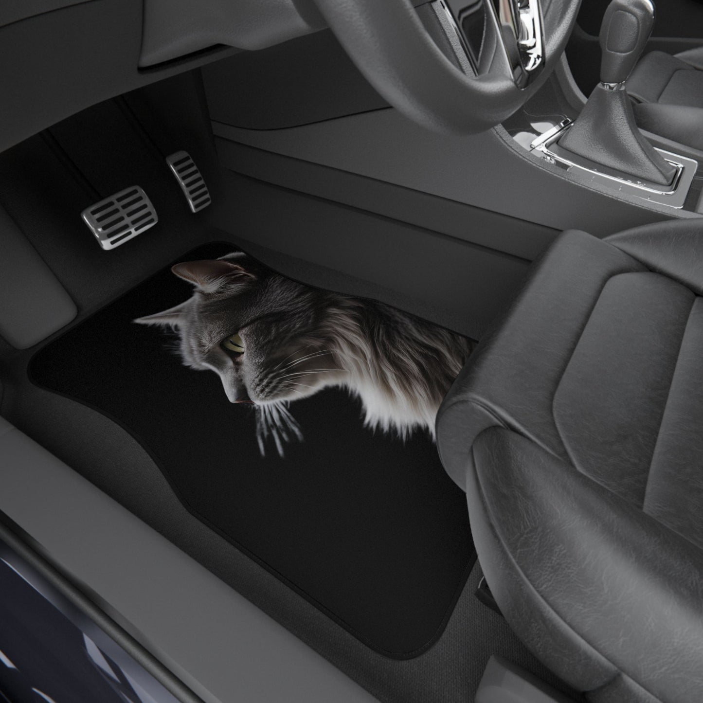 Tapis de voiture élégants pour chats - Ensemble de 4 | Accessoires premium