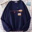Charming Cat Print Sweatshirt for Women