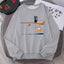Charming Cat Print Sweatshirt for Women