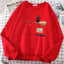 Charming Cat Print Sweatshirt for Women