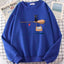 Charming Cat Print Sweatshirt for Women