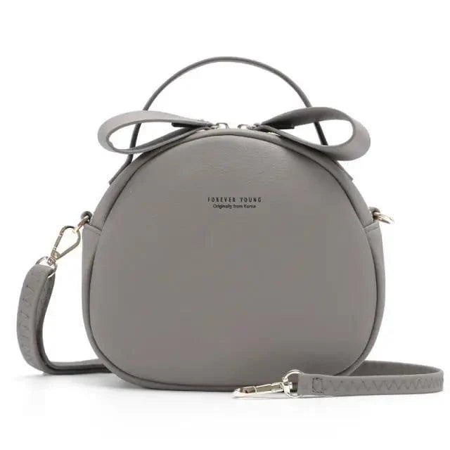 Chic Round Women’s Crossbody Handbag - Soft PU Leather Messenger Bag - Korvel