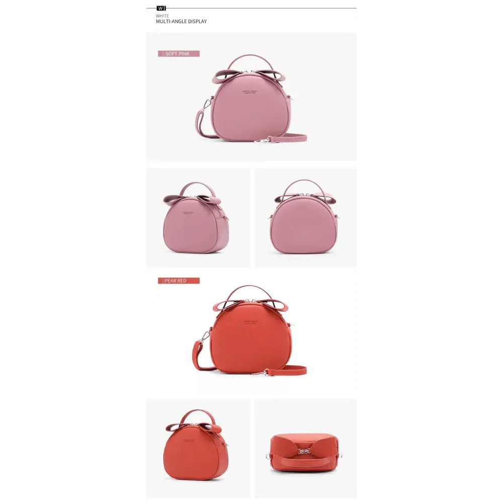Chic Round Women’s Crossbody Handbag - Soft PU Leather Messenger Bag - Korvel