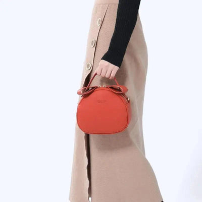 Chic Round Women’s Crossbody Handbag - Soft PU Leather Messenger Bag - Korvel