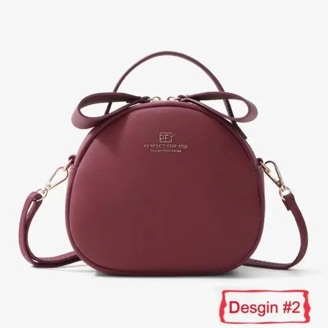 Chic Round Women’s Crossbody Handbag - Soft PU Leather Messenger Bag - Korvel