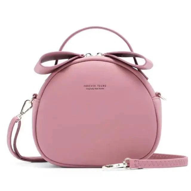 Chic Round Women’s Crossbody Handbag - Soft PU Leather Messenger Bag - Korvel