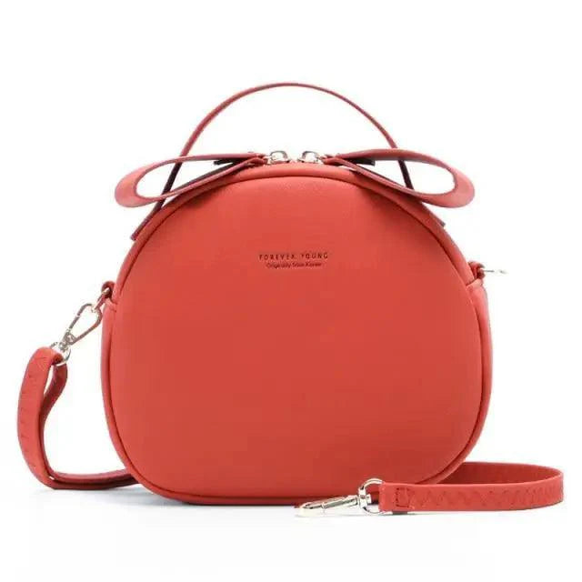 Chic Round Women’s Crossbody Handbag - Soft PU Leather Messenger Bag - Korvel