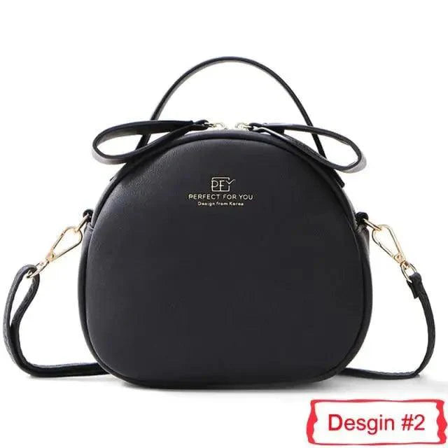 Chic Round Women’s Crossbody Handbag - Soft PU Leather Messenger Bag - Korvel