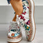 Baskets Élégantes à Fleurs pour Femmes - Chaussures Décontractées Confortables