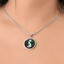 Elegant Green Eyed Cat Cameo Necklace