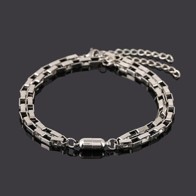 Bracelets pour couples magnétiques en forme de cœur élégants