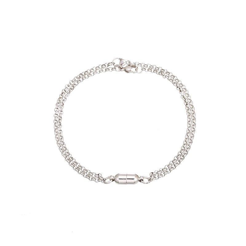 Bracelets pour couples magnétiques en forme de cœur élégants