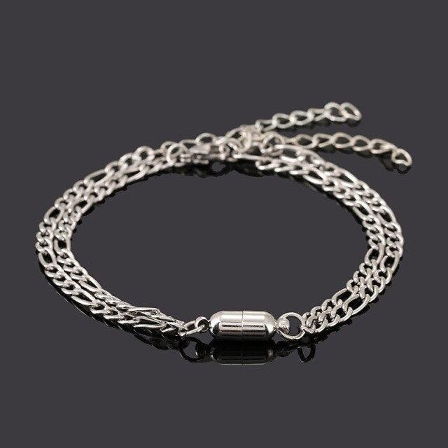 Bracelets pour couples magnétiques en forme de cœur élégants